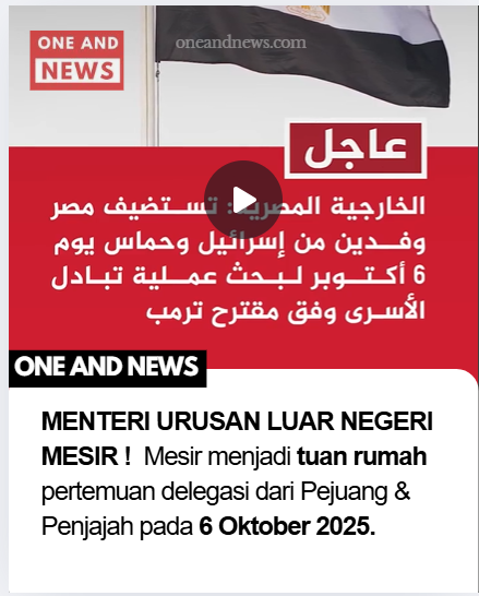 Mesir Sebagai Meja Perundingan, Gencatan Senjata Harus Segera Dilakukan !
