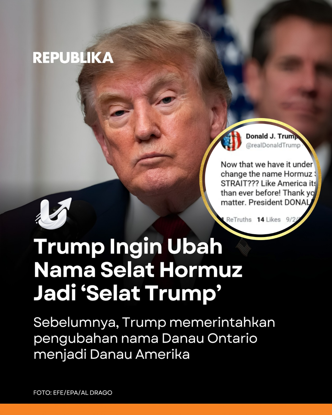BREAKING NEWS - Trump Ingin Jadikan Selat Hormuz Jadi Selat Trump